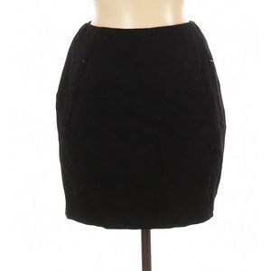 Linda AllardEllenTracy Petite Wool Pencil Skirt Black Mini Sz 6P $521
